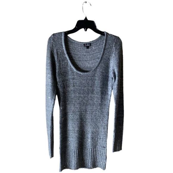 Guess Vintage Sparkling Sweater Knit Womens Size Large Long Sleeve Tunic - Picture 1 of 9